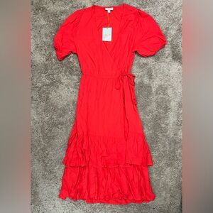 NWT Knox Rose Red Wrap Maxi Dress